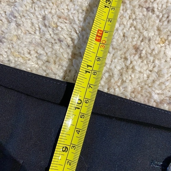 Helmut Lang Women's Wool Trouser Black Size 4 Business Casual Ankle Slit - Picture 10 of 11